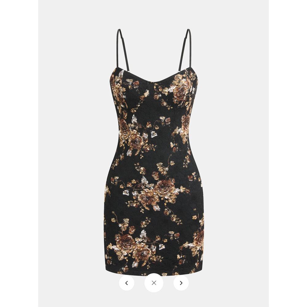 NWT commense Floral Lace Cami Dress Sz XL